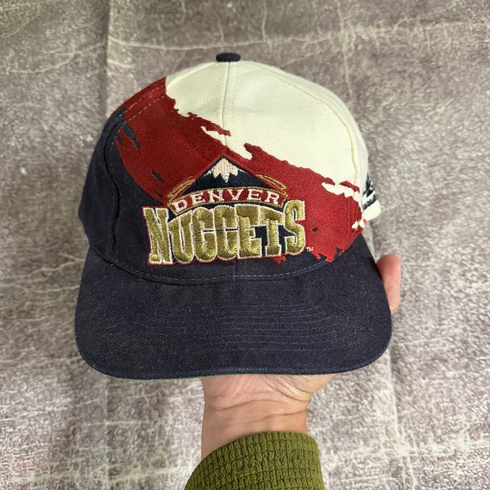 Men's Vintage 90's Logo Athletic Denver Nuggets Paintbrush Splash Snapback Hat